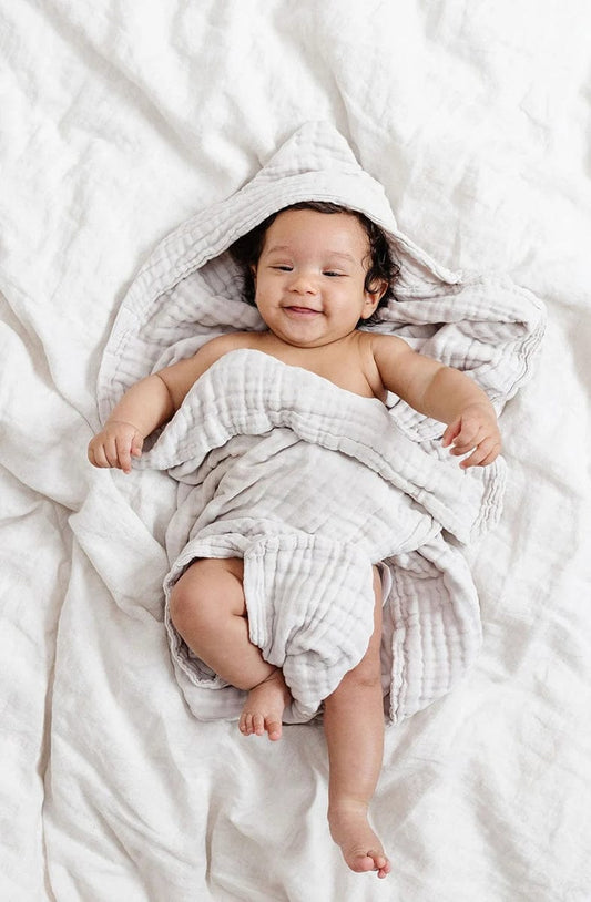 Lou Lou & Company Infant Hooded Bath Towel - Grey - 23677