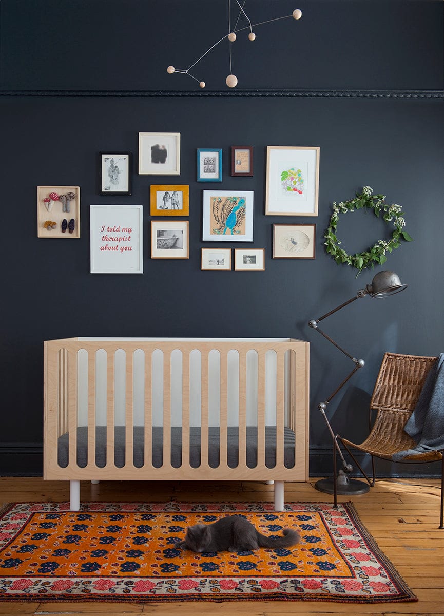 Oeuf Fawn 2-in-1 Crib System - White/Birch - 1FBC01