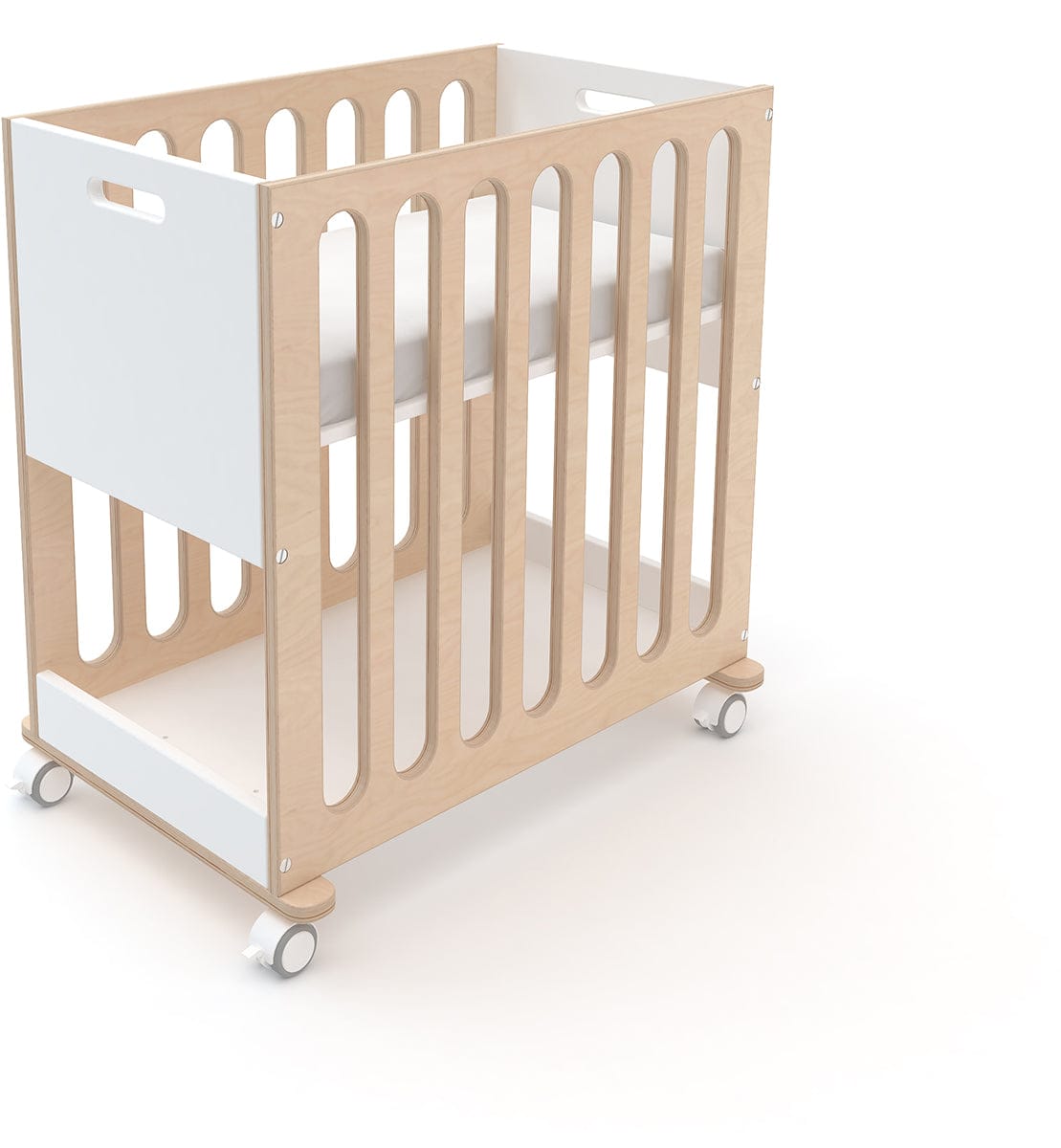 Oeuf Fawn 2-in-1 Crib System - White/Birch - 1FBC01