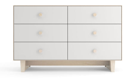 Oeuf 6 Drawer Dresser - Rhea - White/Birch - 1M6D-R-01