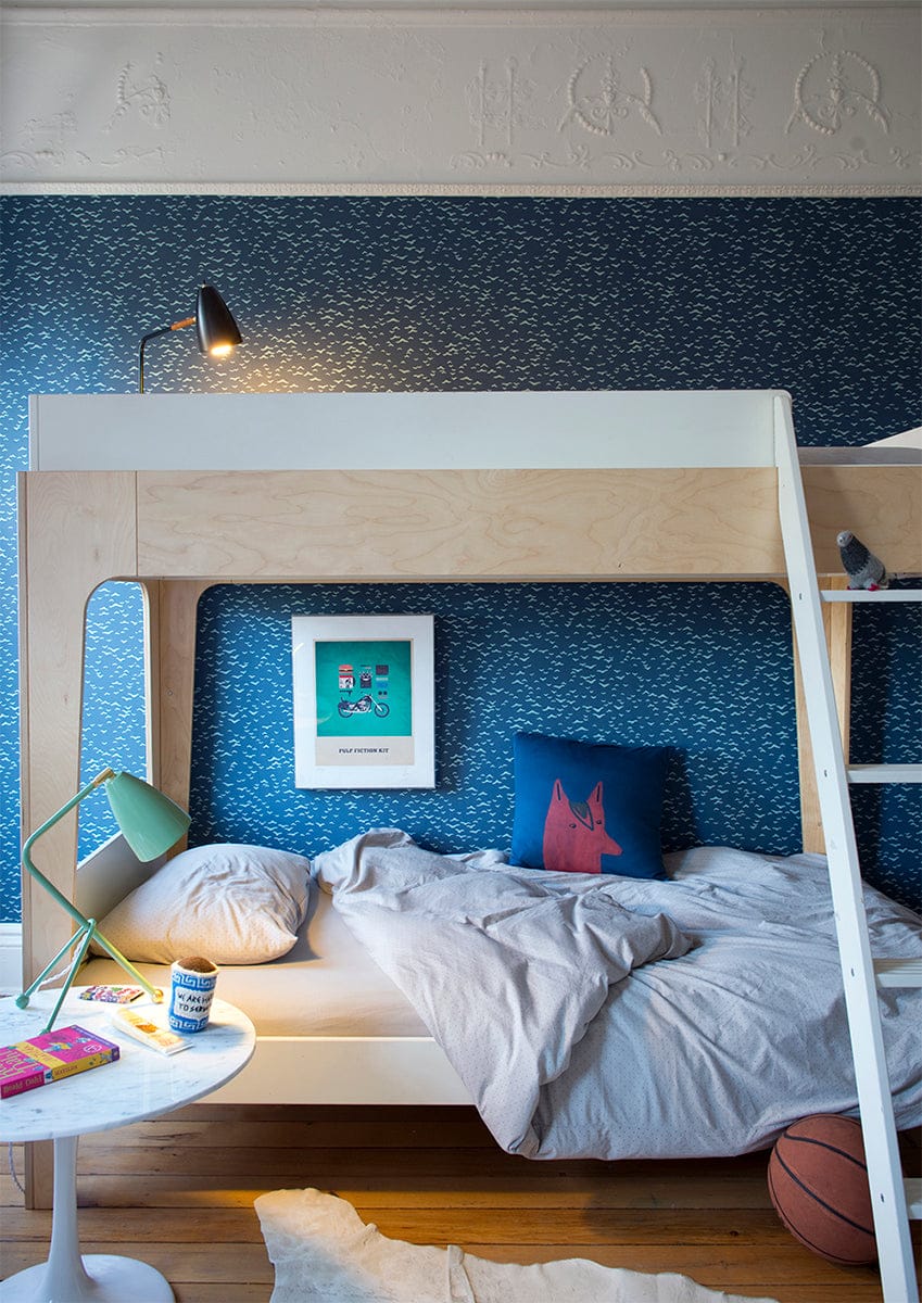 Oeuf Perch Bunk Bed - Twin Size - White/Walnut - 2PBB02