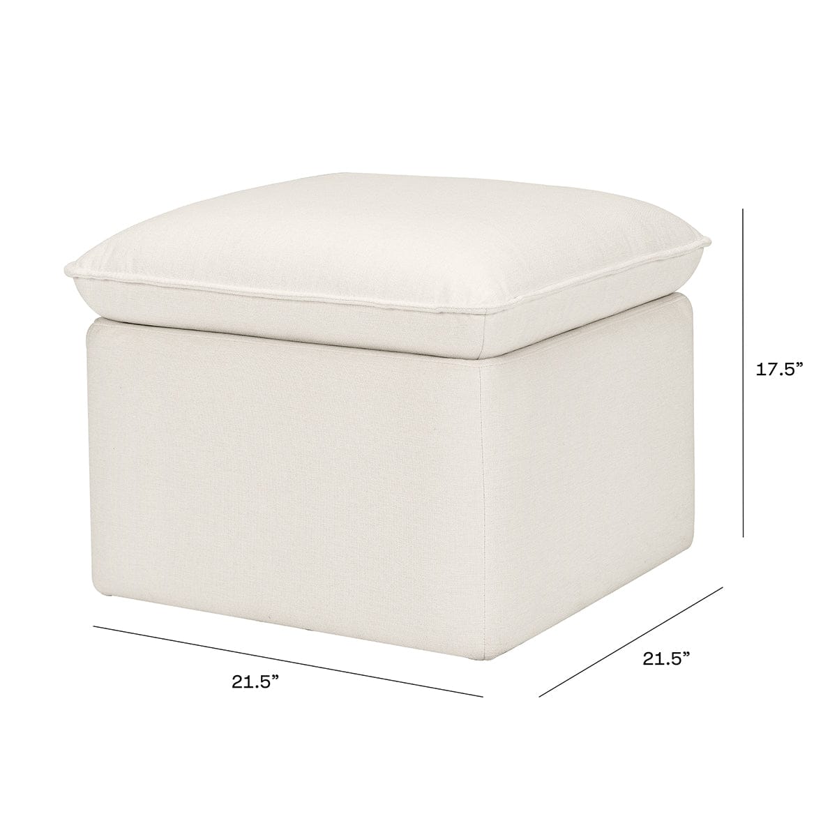 Babyletto Cali Storage Ottoman - Performance Cream Eco-Weave - M20985PCMEW