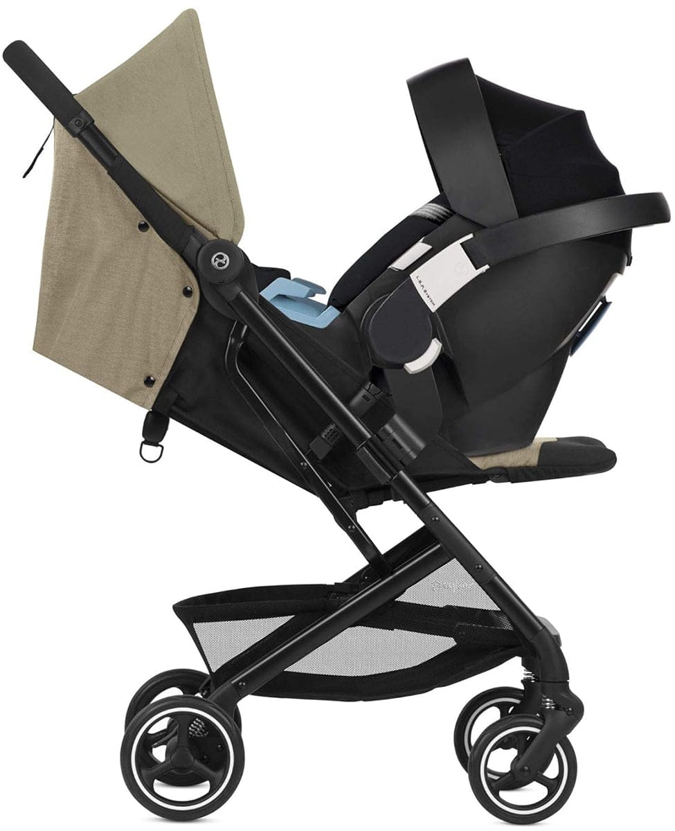 Cybex Beezy + Aton 2 Travel System Bundle - Classic Beige / Deep Black - 521000699-521001427