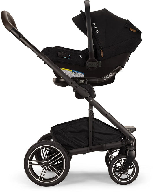 Nuna MIXX Next with Magnetic Buckle + PIPA Aire RX Travel System Bundle - Biscotti / Caviar - ST13453BIS-CF18508600CVR