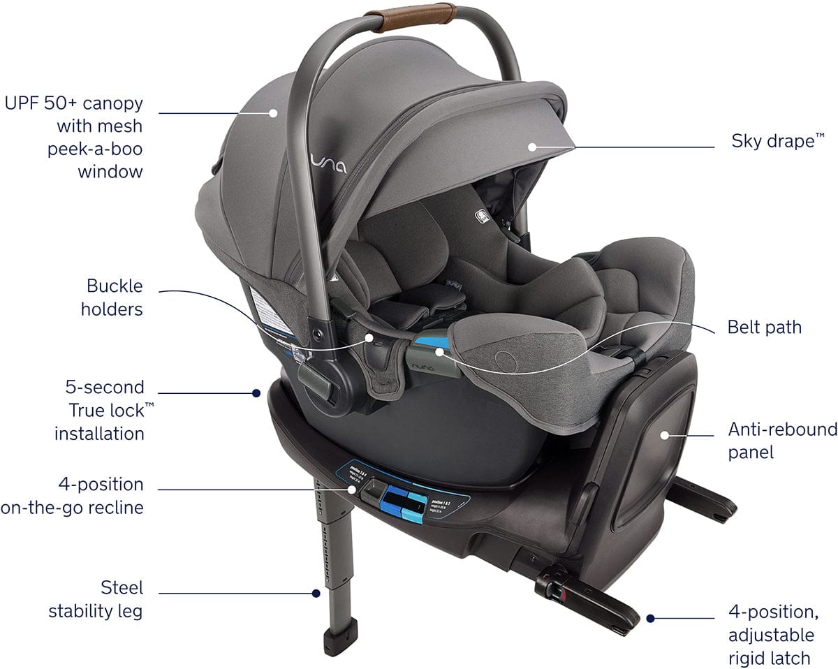 Nuna TRVL dubl + PIPA RX Travel System Bundle - Granite / Granite - ST19800GRN-CF12508600GRN