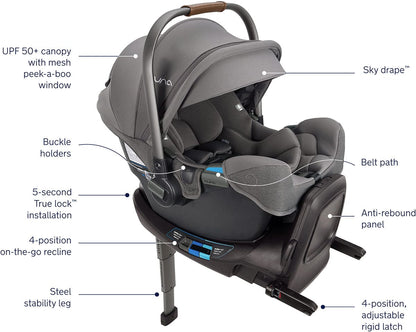 Nuna TRVL dubl + PIPA RX Travel System Bundle - Granite / Granite - ST19800GRN-CF12508600GRN