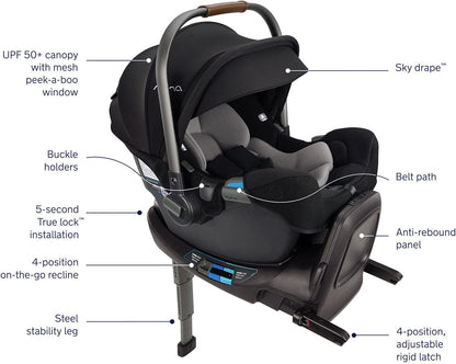 Nuna SWIV + PIPA RX Travel System Bundle - Caviar / Caviar - ST18601CVR-CF12508600CVR