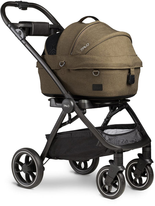 Tavo Pets Maeve + Roscoe 3-IN-1 Pet Protection System, Small Flex - Brindle - Z2TS003BDLBLK000