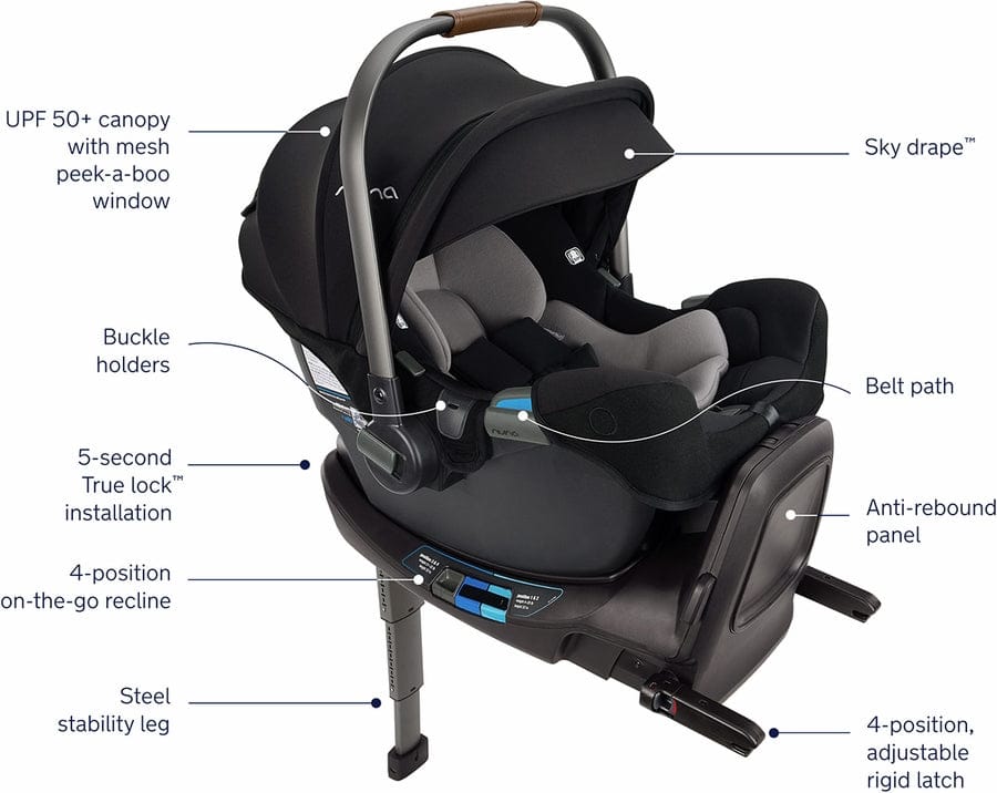 Nuna SWIV + PIPA RX Travel System Bundle - Biscotti / Caviar - ST18601BIS-CF12508600CVR