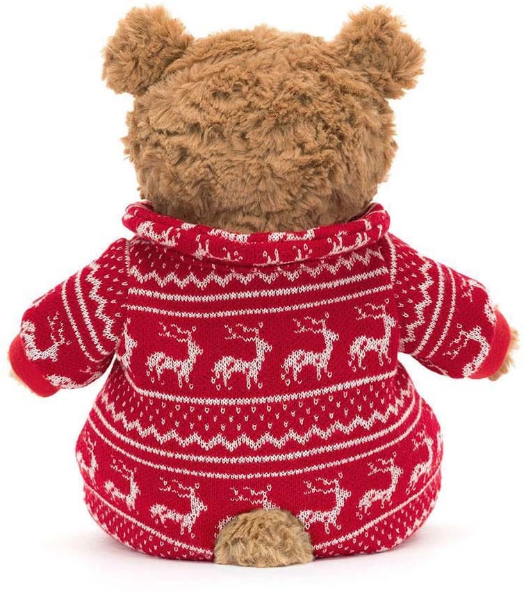 Jellycat Bartholomew Bear Winter Pajamas, 10" - BARM2WPJ