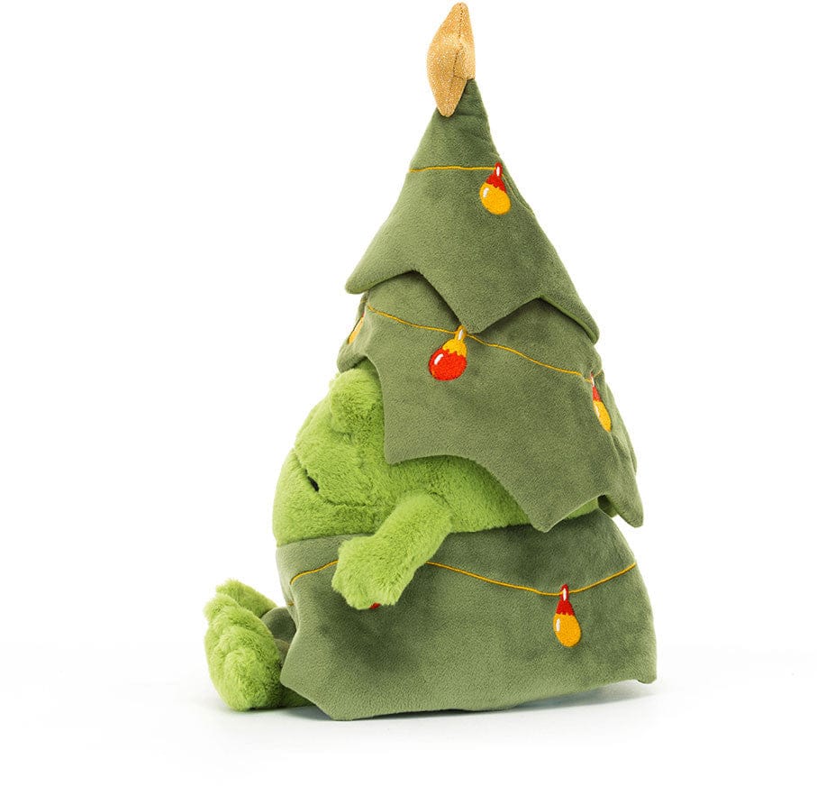 Jellycat Christmas Tree Ricky Rain Frog, 10" - RR3FC