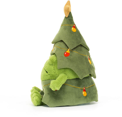 Jellycat Christmas Tree Ricky Rain Frog, 10" - RR3FC