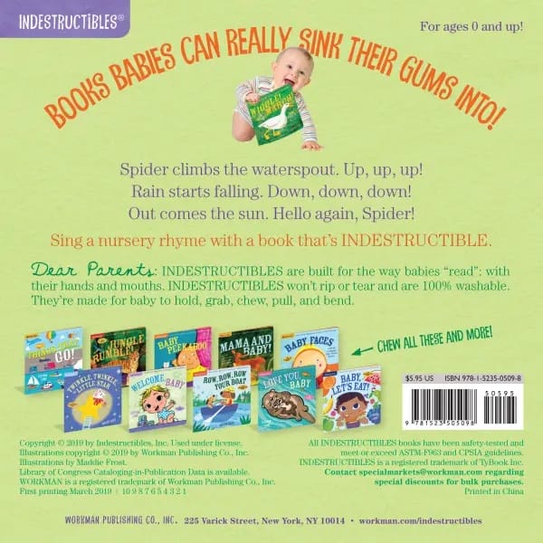 Indestructibles: The Itsy Bitsy Spider - 9781523505098