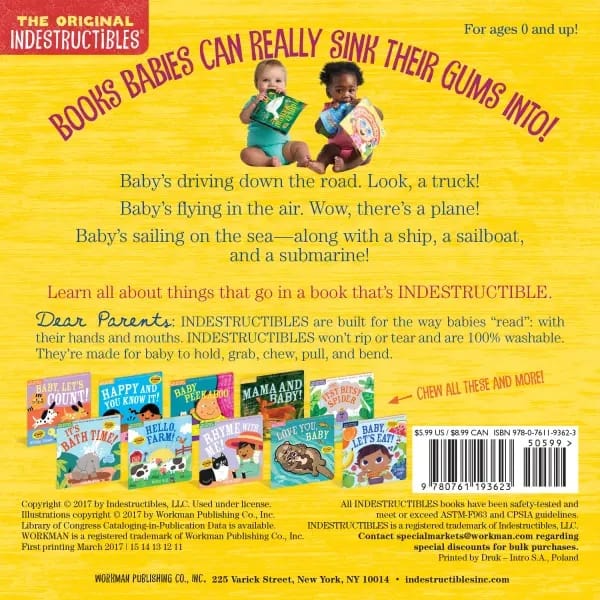 Indestructibles: Things That Go! - 9780761193623