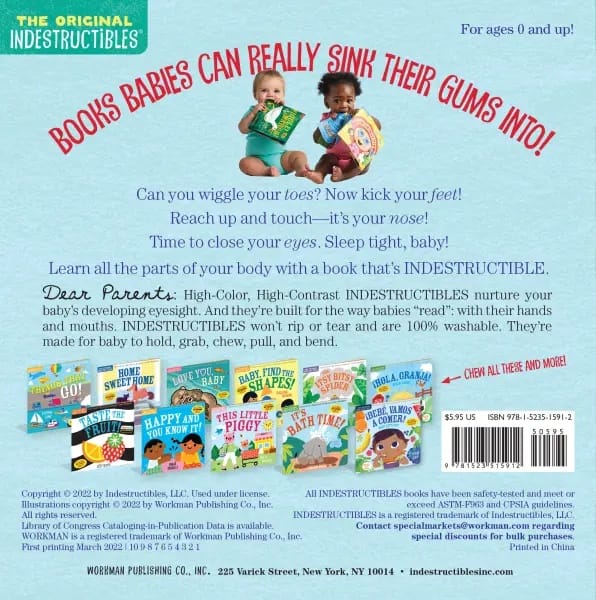 Indestructibles: Touch Your Nose! (High Color High Contrast) - 9781523515912