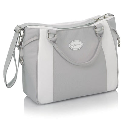 Inglesina Classica Bassinet with Diaper Bag in Gray/White - AB06E0BTLUS