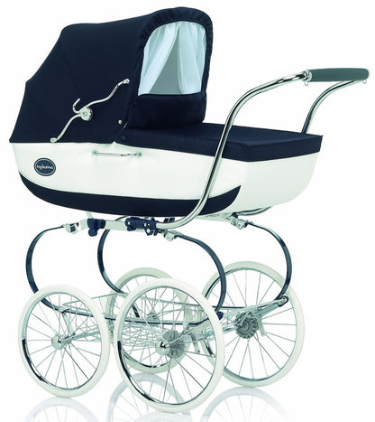 Inglesina Classica Bassinet with Diaper Bag in Navy/White - AB06E0NAPUS
