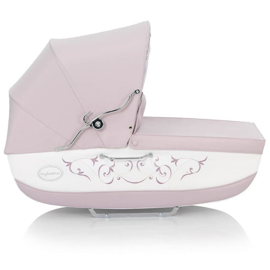 Inglesina Classica Bassinet with Diaper Bag in Pink/White - AB06E0PESUS