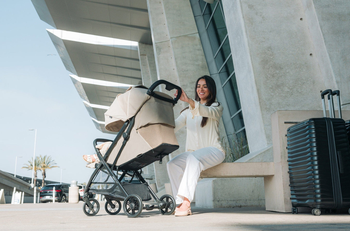 Inglesina Quid 3 Compact Lightweight Stroller - Lunar Beige - AG87S0LNBUS