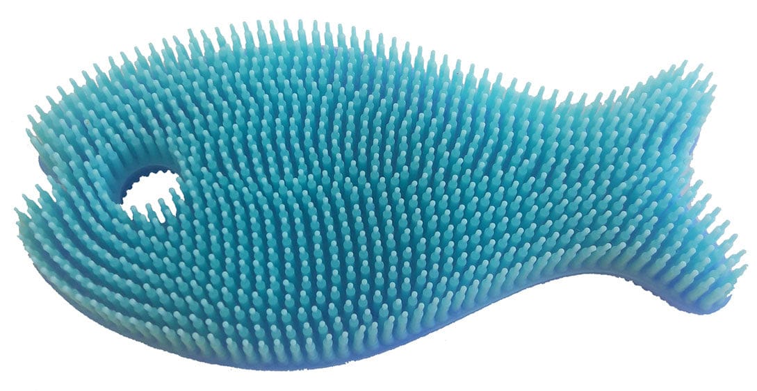 Innobaby Bathin' Smart Bath Scrub, Fish - Blue - SIL-FISH01