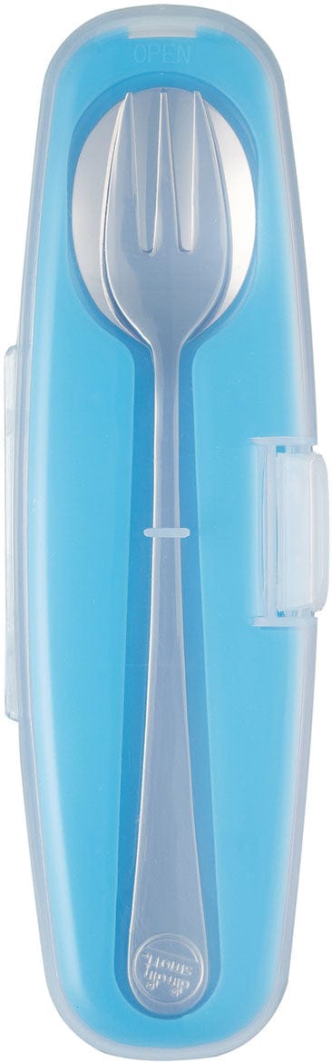 Innobaby Din Din Stainless Spoon & Fork Set - Blue - DS-SSF01