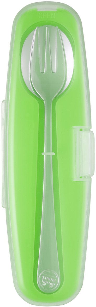 Innobaby Din Din Stainless Spoon & Fork Set - Green - DS-SSF03