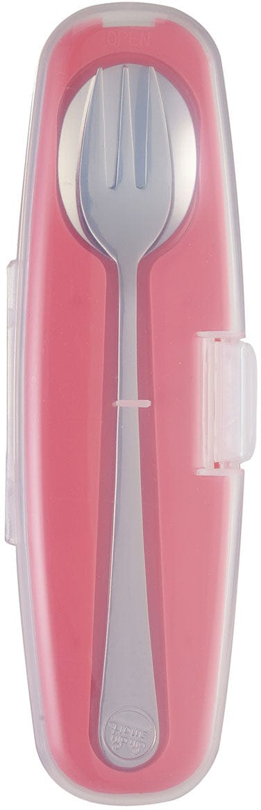 Innobaby Din Din Stainless Spoon & Fork Set - Pink - DS-SSF02