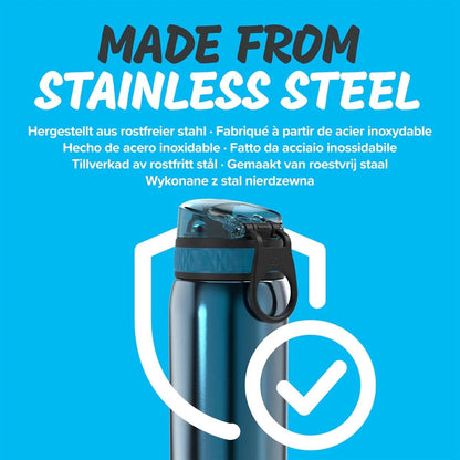 Ion8 Leak Proof Kids Stainless Steel Water Bottle, 13oz - Blue - I8SS350MBLU