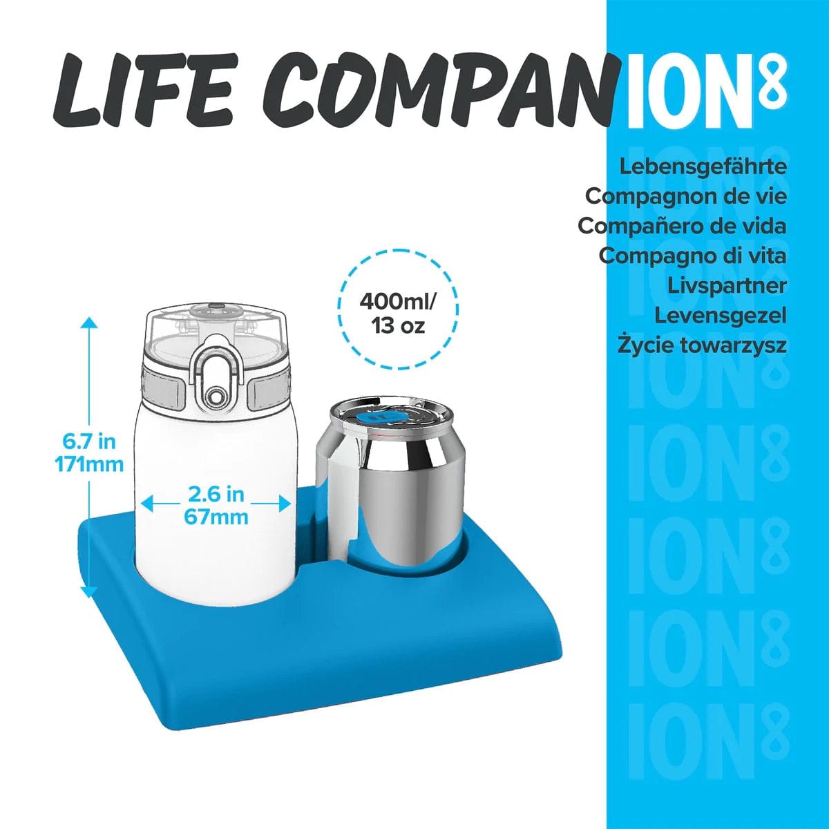 Ion8 Leak Proof Kids Stainless Steel Water Bottle, 13oz - Blue - I8SS350MBLU