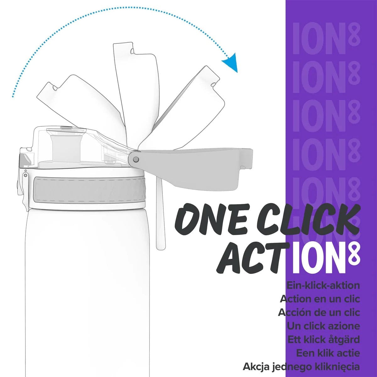 Ion8 Leak Proof Kids Stainless Steel Water Bottle, 13oz - Purple - I8SS350MPUR