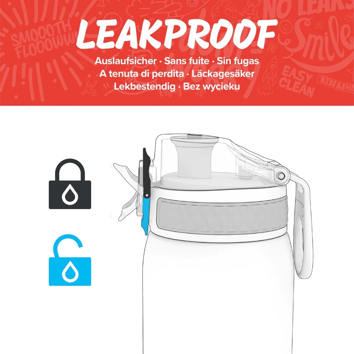 Ion8 Leak Proof Slim Water Bottle, 20oz - Gamer - I8500FPGGAME