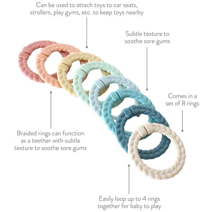Itzy Ritzy Itzy Rings Linking Ring Set - Rainbow - LNK8450