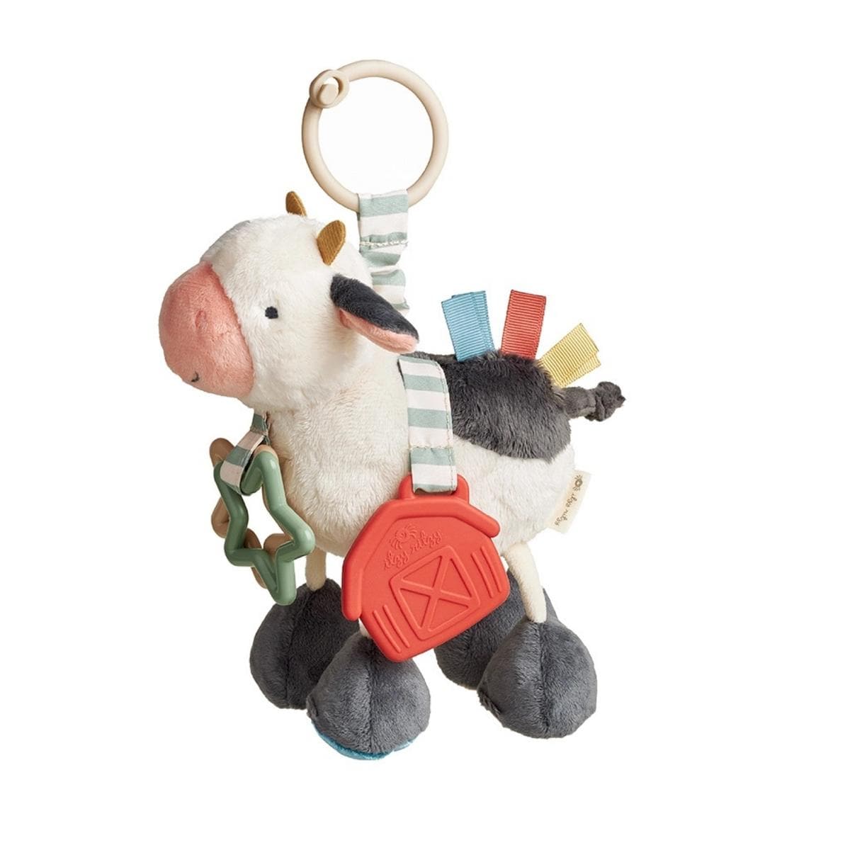 Itzy Ritzy Link & Love Activity Plush with Teether - Cow - 303201676