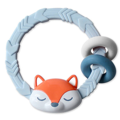 Itzy Ritzy Ritzy Rattle with Teething Rings - Fox