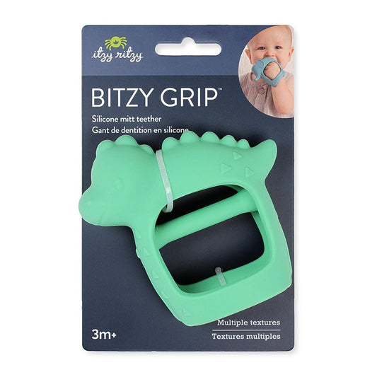 Itzy Ritzy Bitzy Grip Silicone Mitt Teether - Dino - GRIP8085