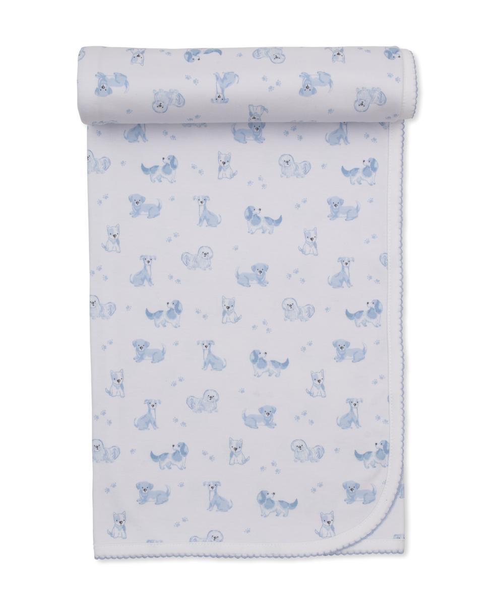 Kissy Kissy Blanket - Puppy Paws, Light Blue, One Size