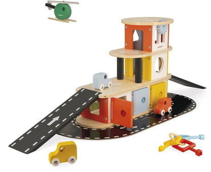 Janod Bolid Solid Wood Garage - J04636
