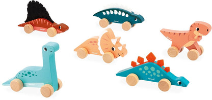 Janod Dino Push-Along Toys (6 Pack) - J05829