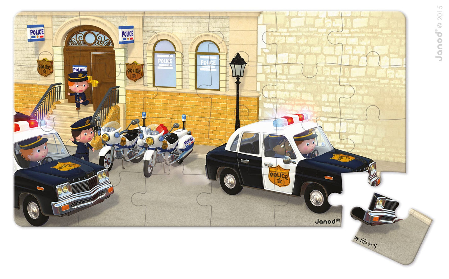 Janod Lovely Puzzles - Brices Police Car - J02767