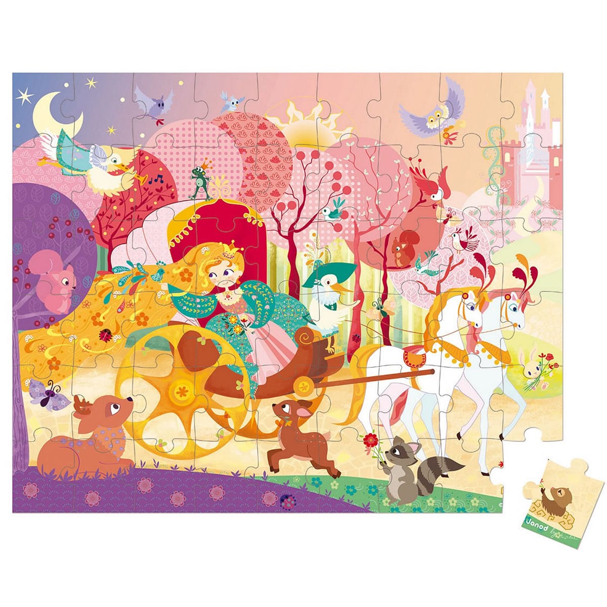 Janod Princess & Coach Puzzle - 54 Pcs - J02875