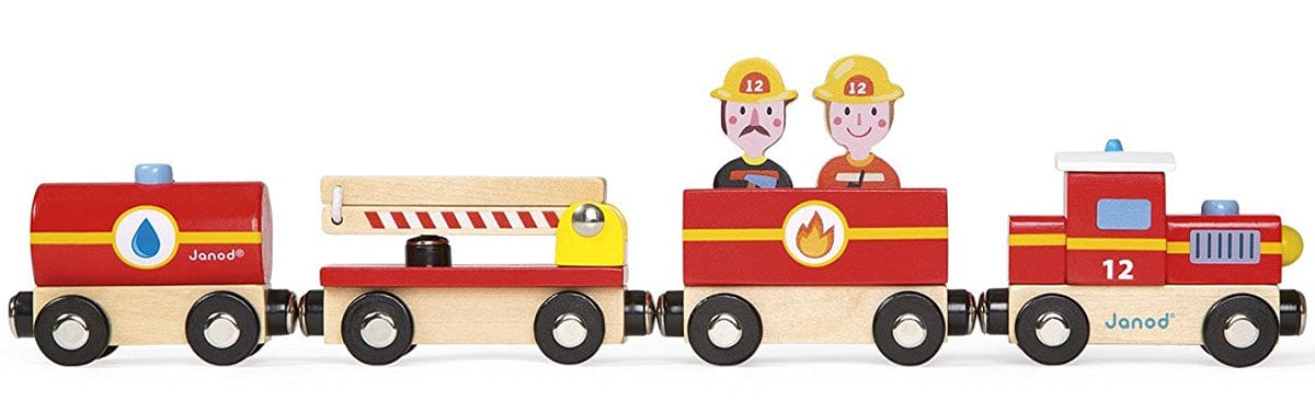 Janod Story Train Firefighters Train Set - J08540