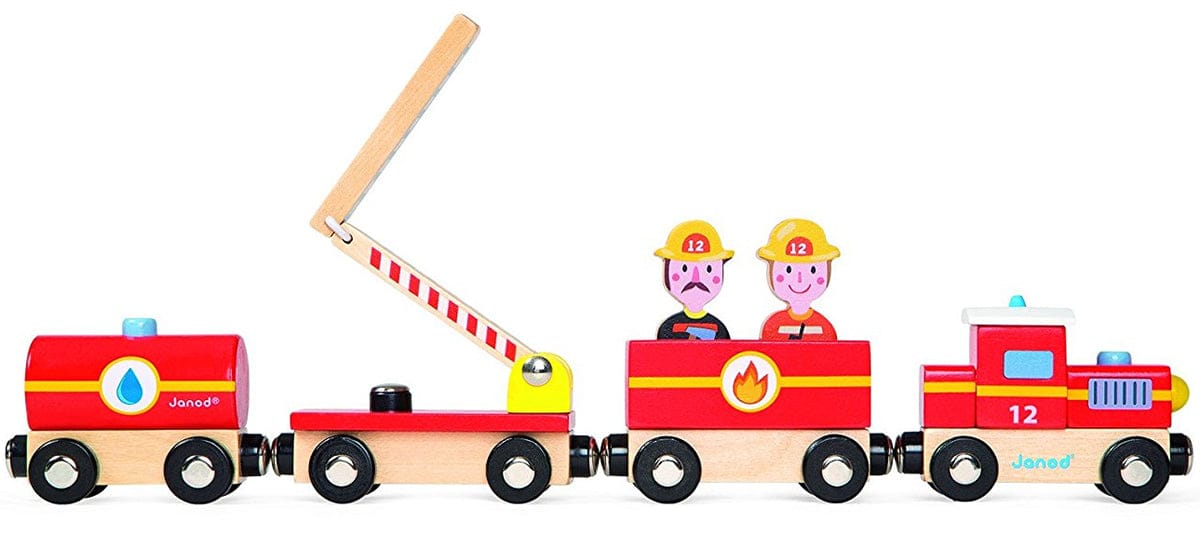 Janod Story Train Firefighters Train Set - J08540