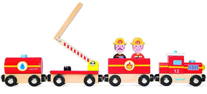 Janod Story Train Firefighters Train Set - J08540