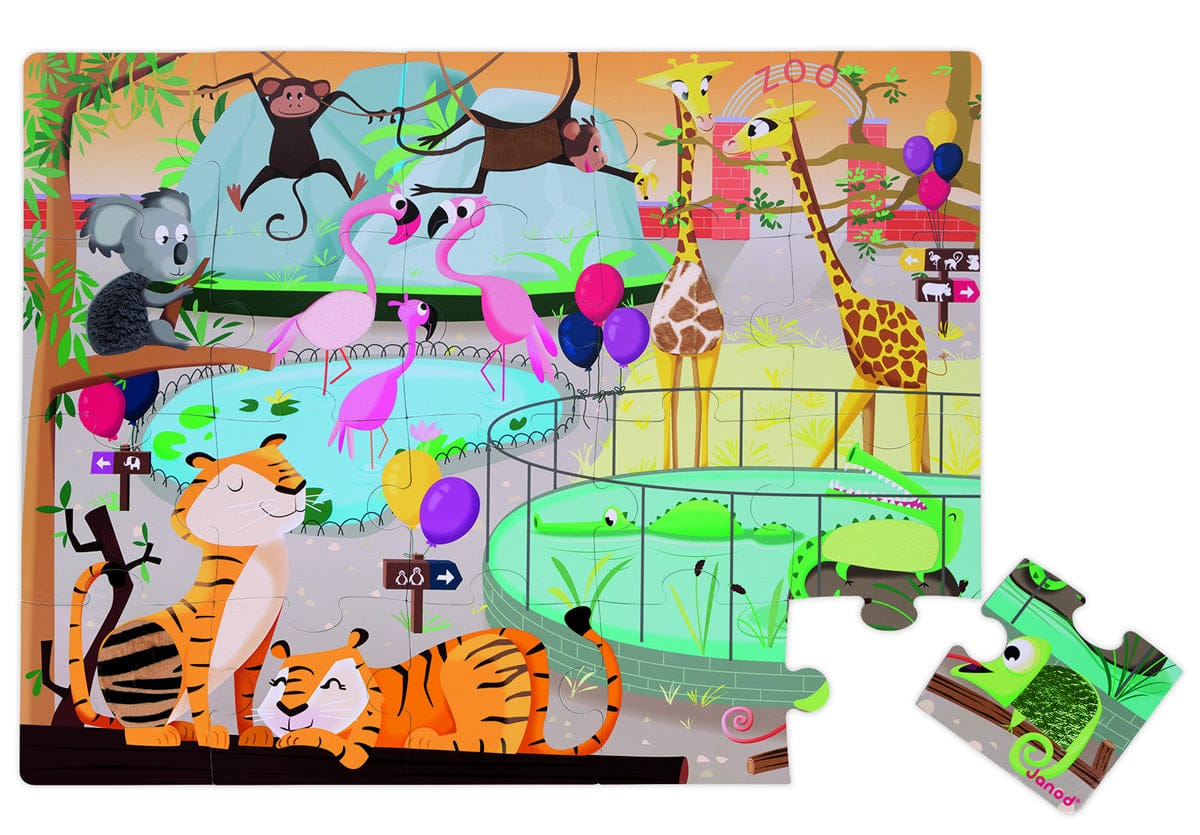Janod Tactile Puzzle - Day at the Zoo - J02774