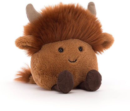 Jellycat Amuseabean Highland Cow, 4" - AD3HC