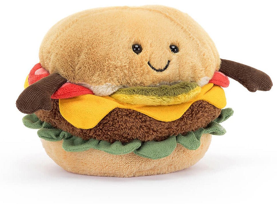 Jellycat Amuseable Burger, 5" - A2BU