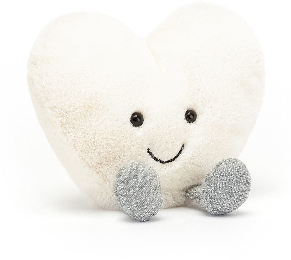 Jellycat Amuseable Cream Heart Small, 5" - A6CRH