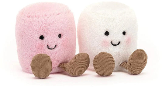 Jellycat Amuseable Pink and White Marshmallows, 6" - A6MPW