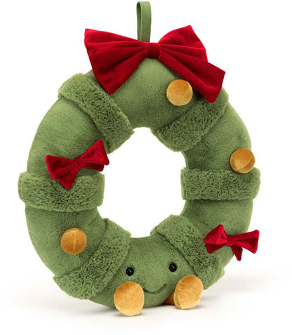 Jellycat Amuseables Decorated Christmas Wreath, 15" - A2DW