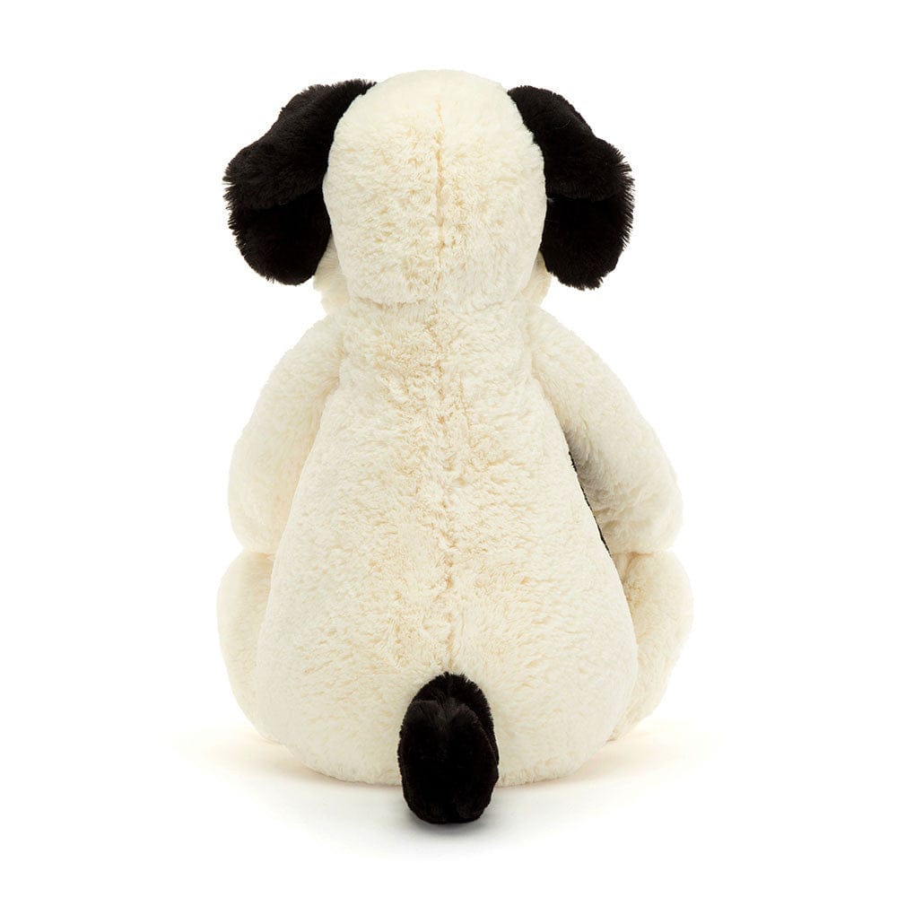 Jellycat Bashful Black and Cream Puppy, 21" - BAH2BCP